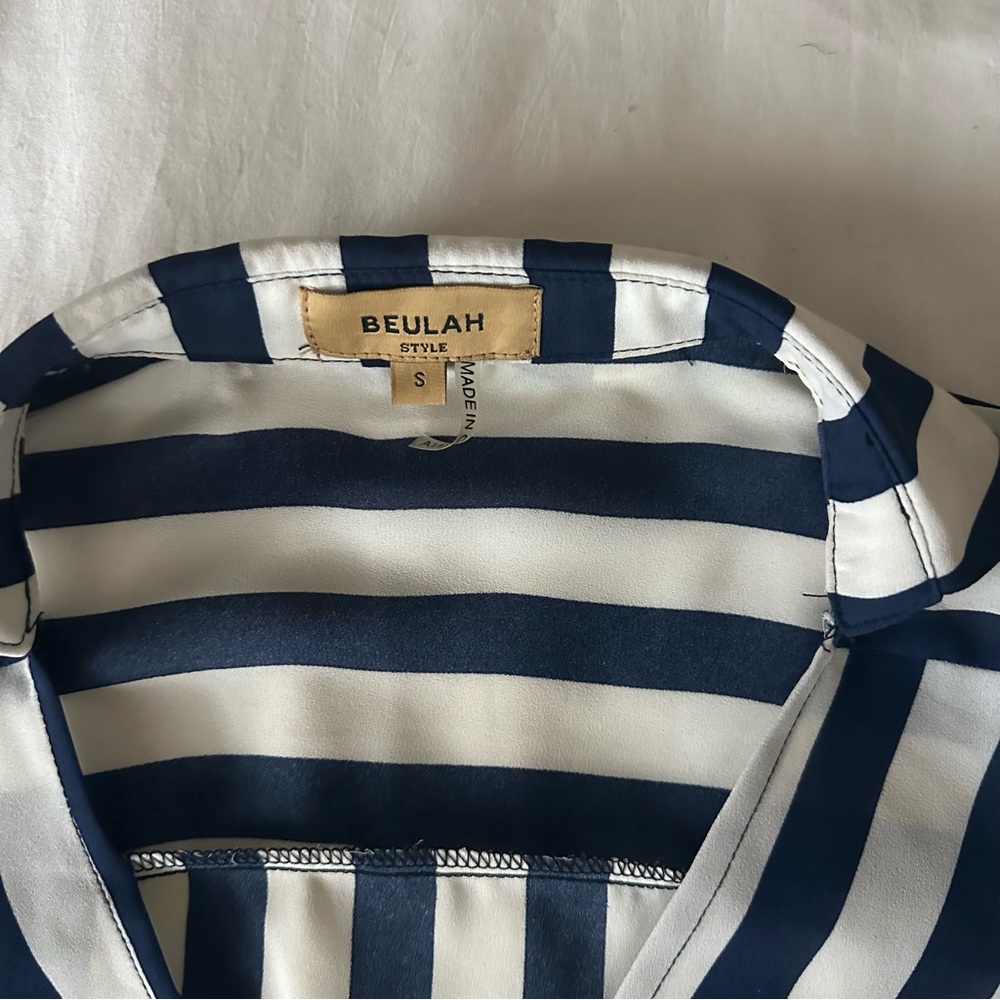 Beulah Striped Button Down Blouse - image 3